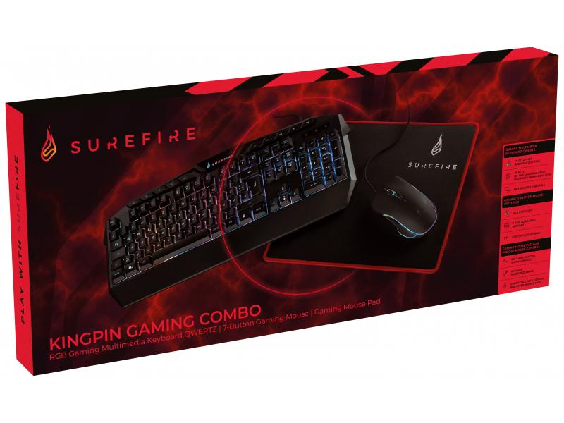 Verbatim SureFire Kingpin Gaming Combo 48825-482 (Keyboard, Mouse & Mousepad)